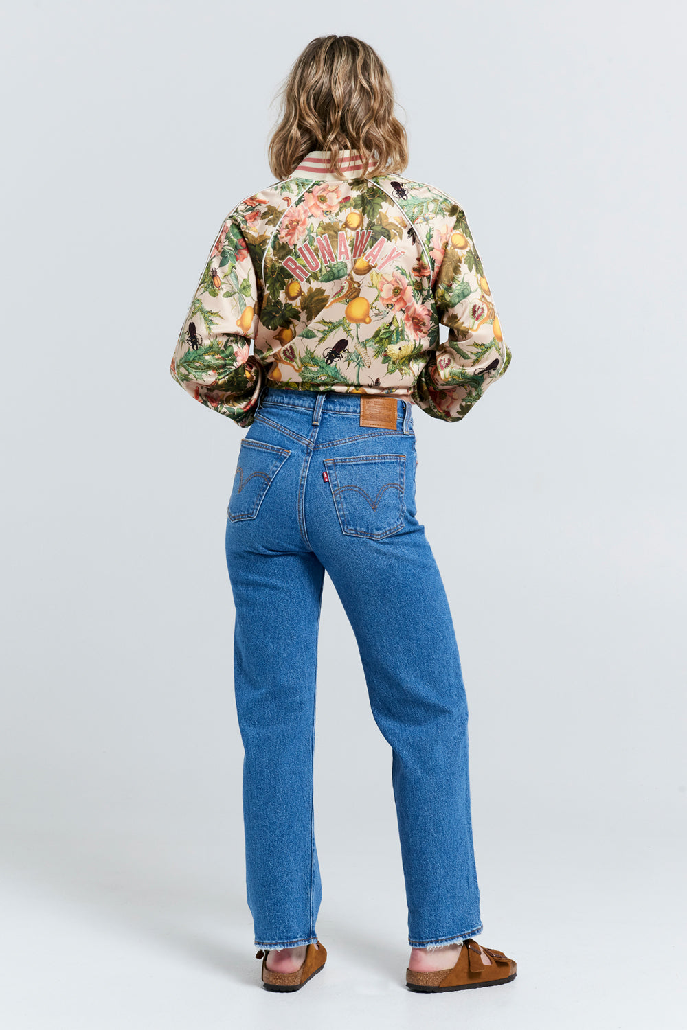 Ribcage Straight Ankle Jeans Dance Around Blue