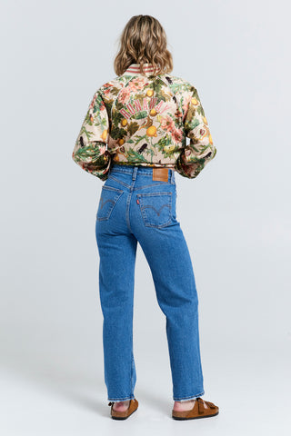 Ribcage Straight Ankle Jeans Dance Around Blue