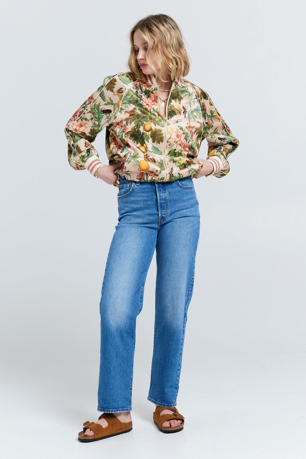 Ribcage Straight Ankle Jeans Dance Around Blue