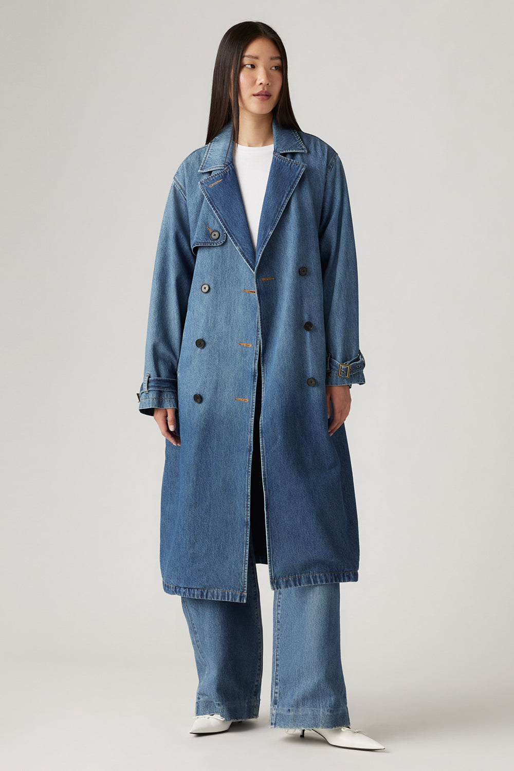 Spade Trench Coat Let's Get Lost Again Blue