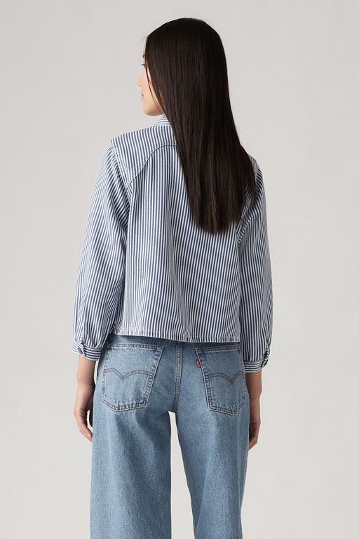 Tyla Shirt Hadley Stripe Vintage Indigo