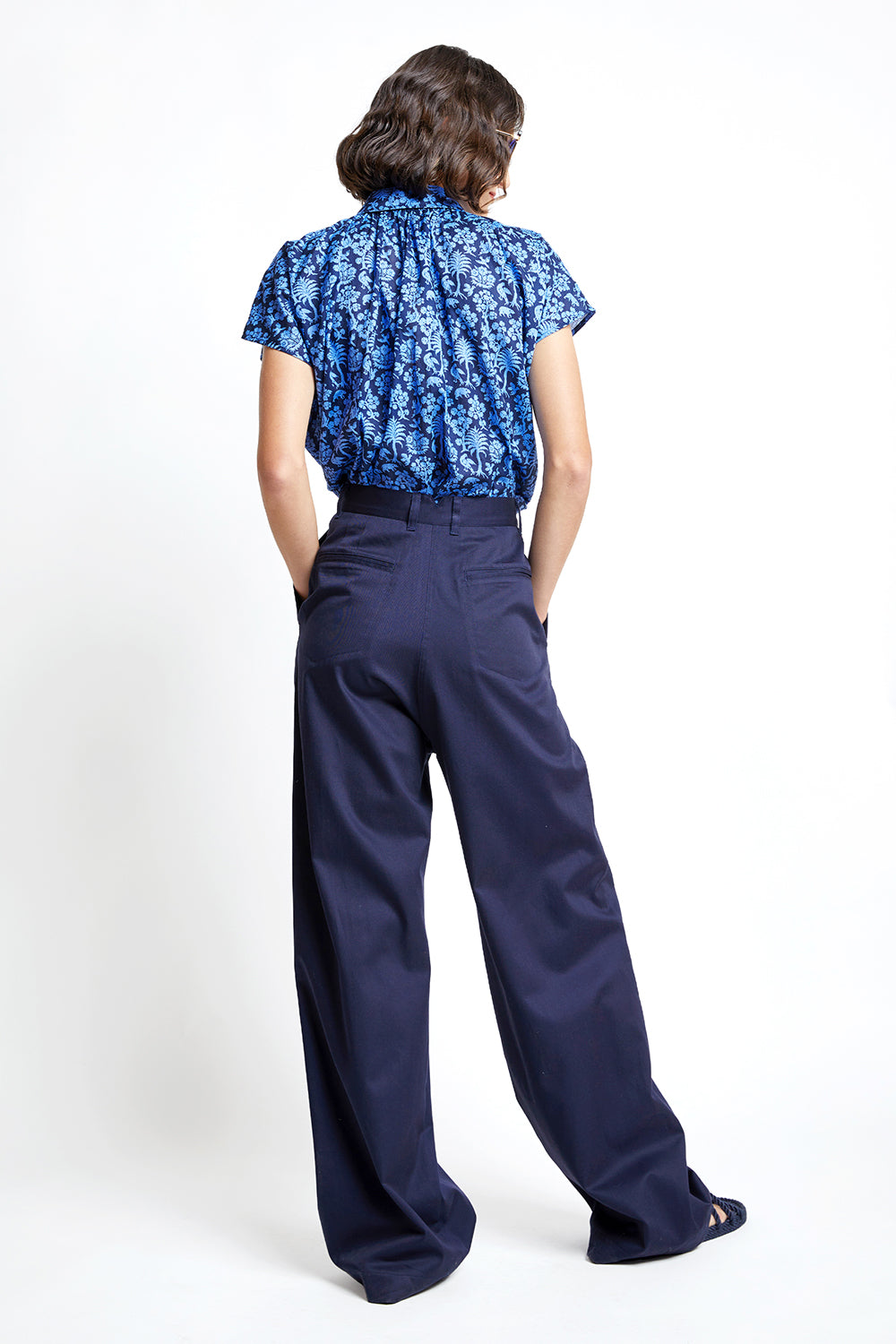 Long Workwear Organic Cotton Pants Navy