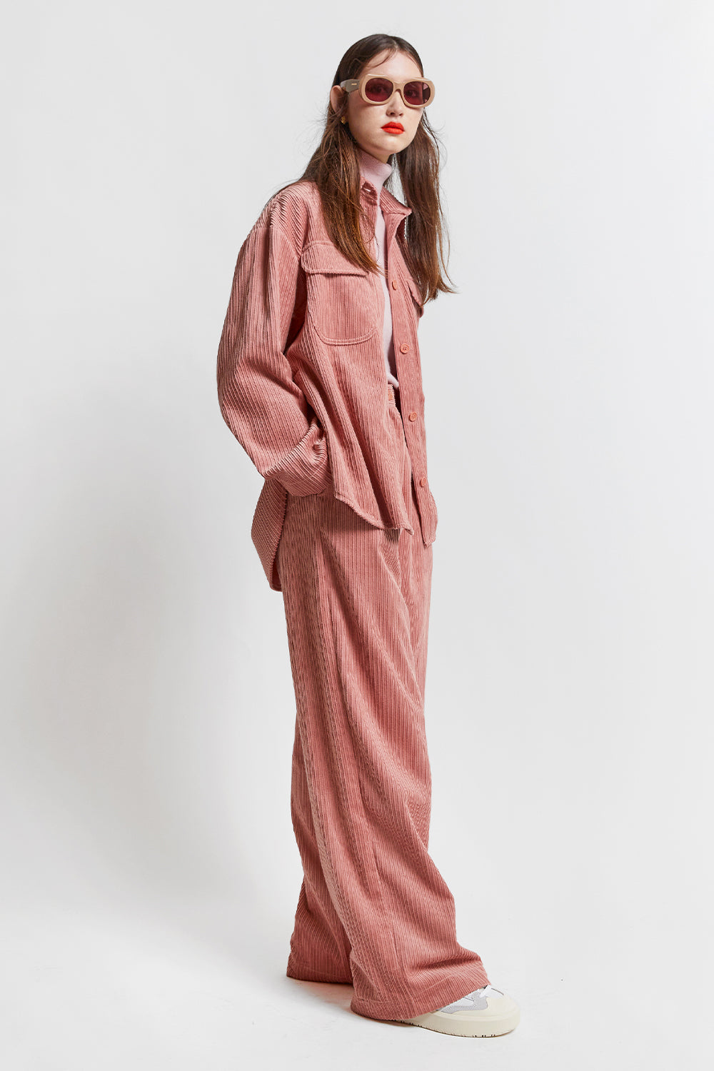 Long Workwear Organic Cotton Pants Rose