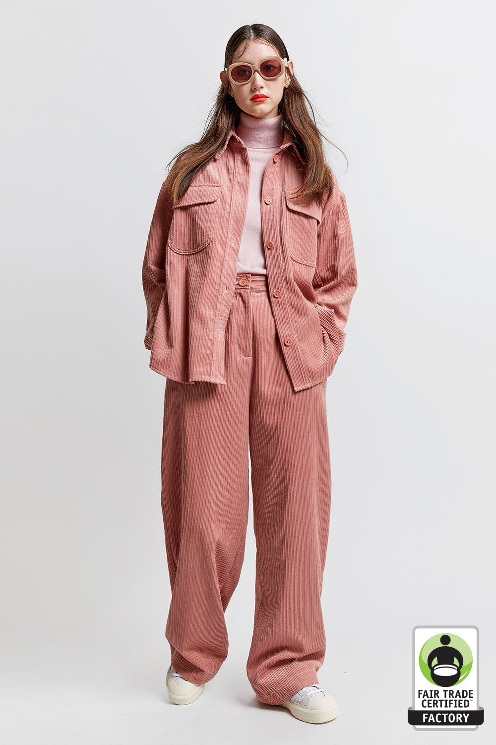 Long Workwear Organic Cotton Pants Rose