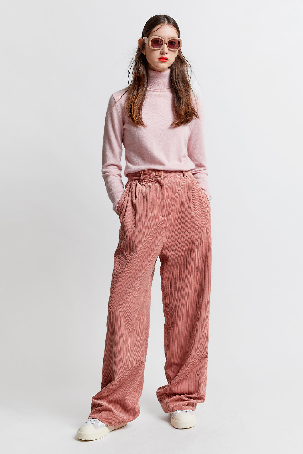Long Workwear Organic Cotton Pants Rose