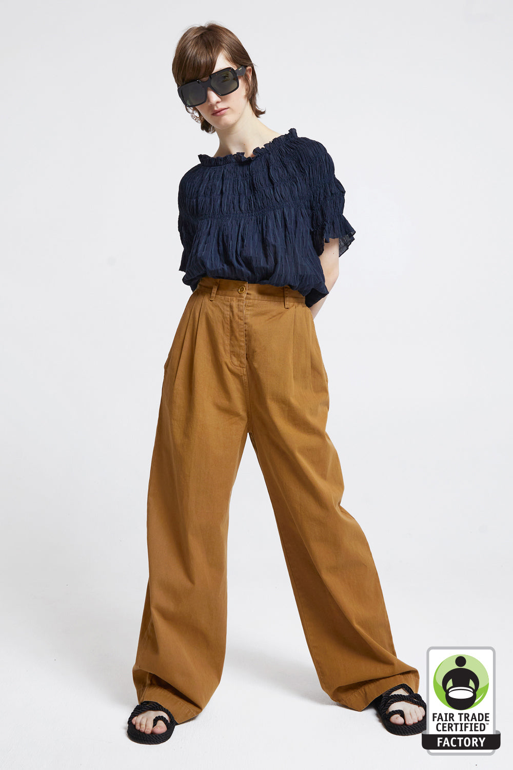 Long Workwear Organic Cotton Pants Tan
