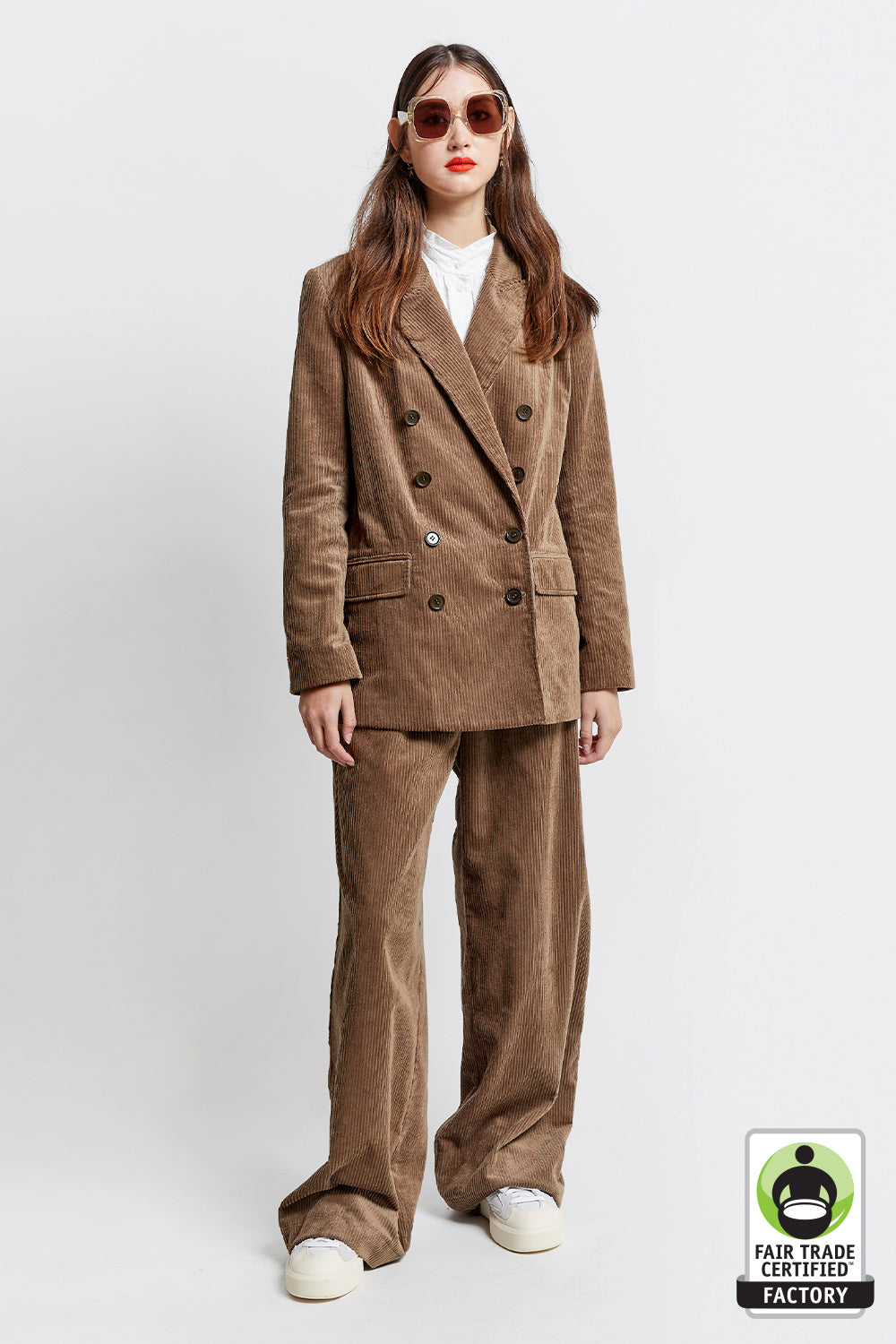 Long Workwear Organic Cotton Pants Taupe