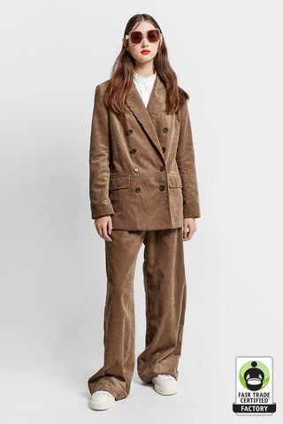 Long Workwear Organic Cotton Pants Taupe