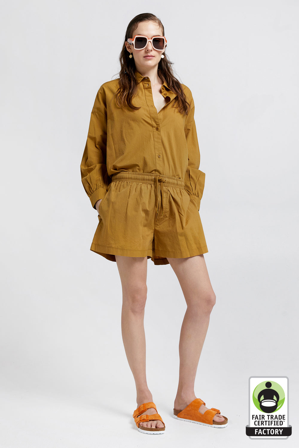 Maple Organic Cotton Shorts Tan