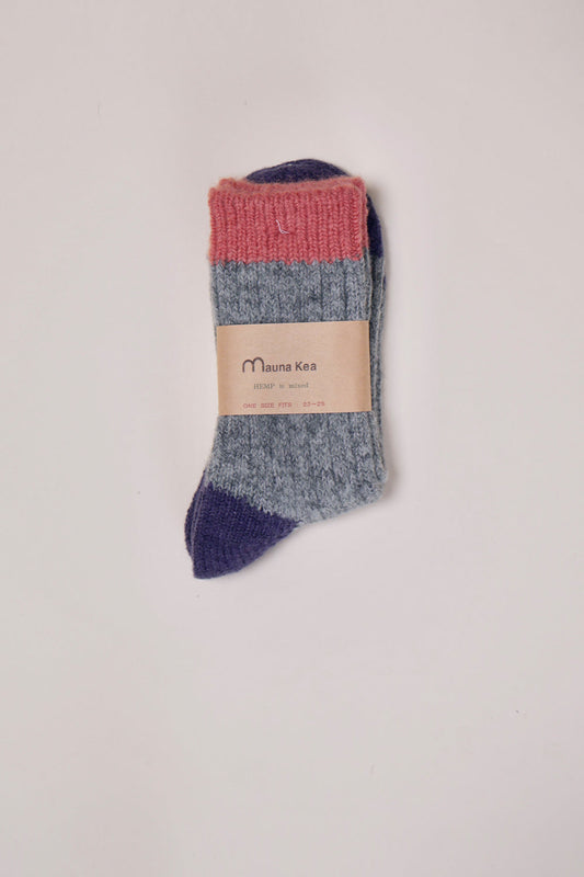 Wool Switching Socks Gray