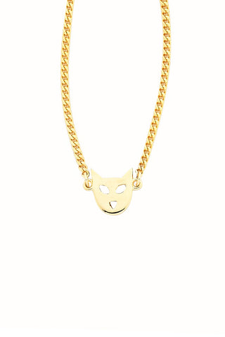 Mini Cat Necklace Gold