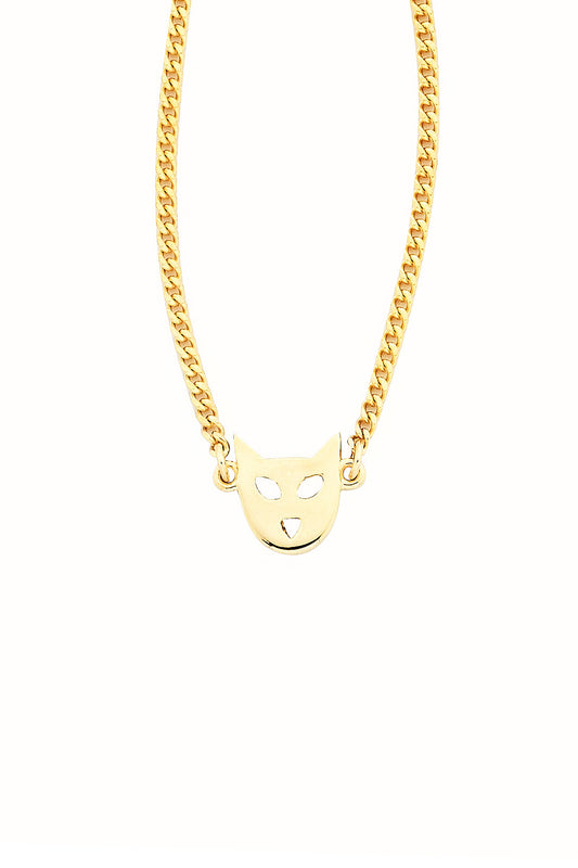 Mini Cat Necklace Gold
