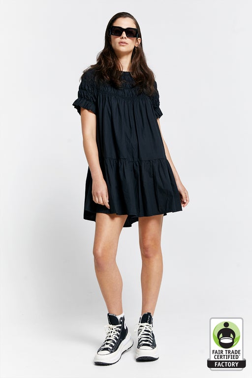 Mini Orestes Organic Cotton Dress Black