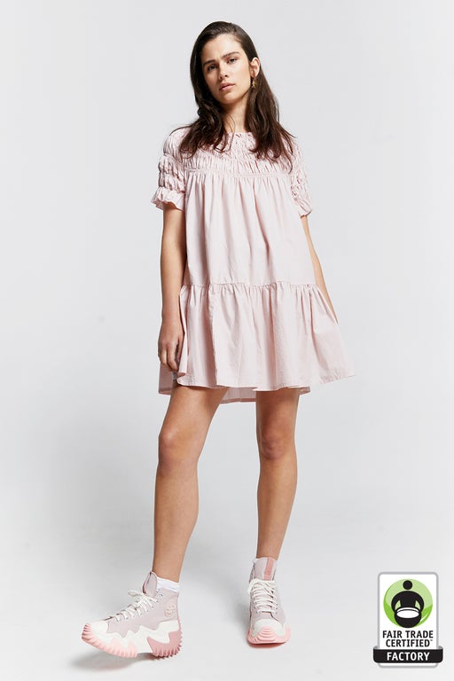 Mini Orestes Organic Cotton Dress Dusty Pink