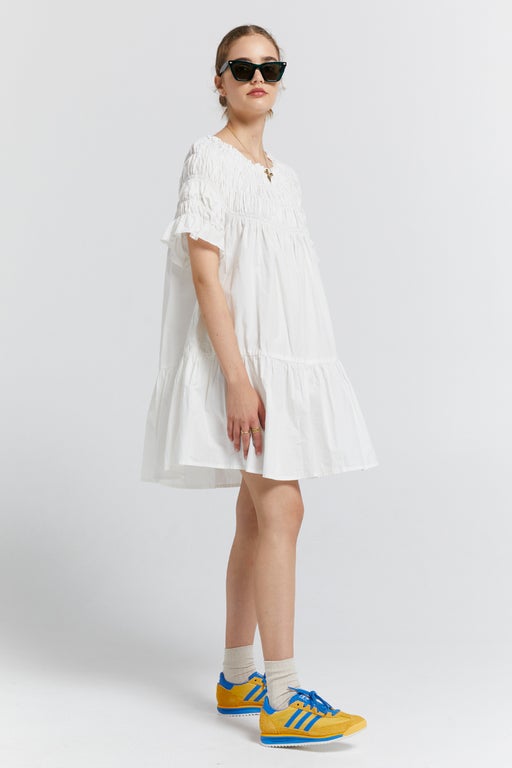 Mini Orestes Organic Cotton Dress Off-White