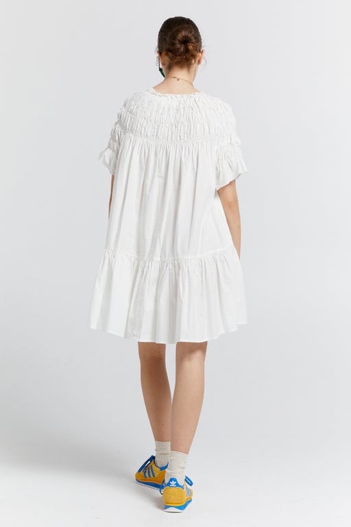 Mini Orestes Organic Cotton Dress Off-White