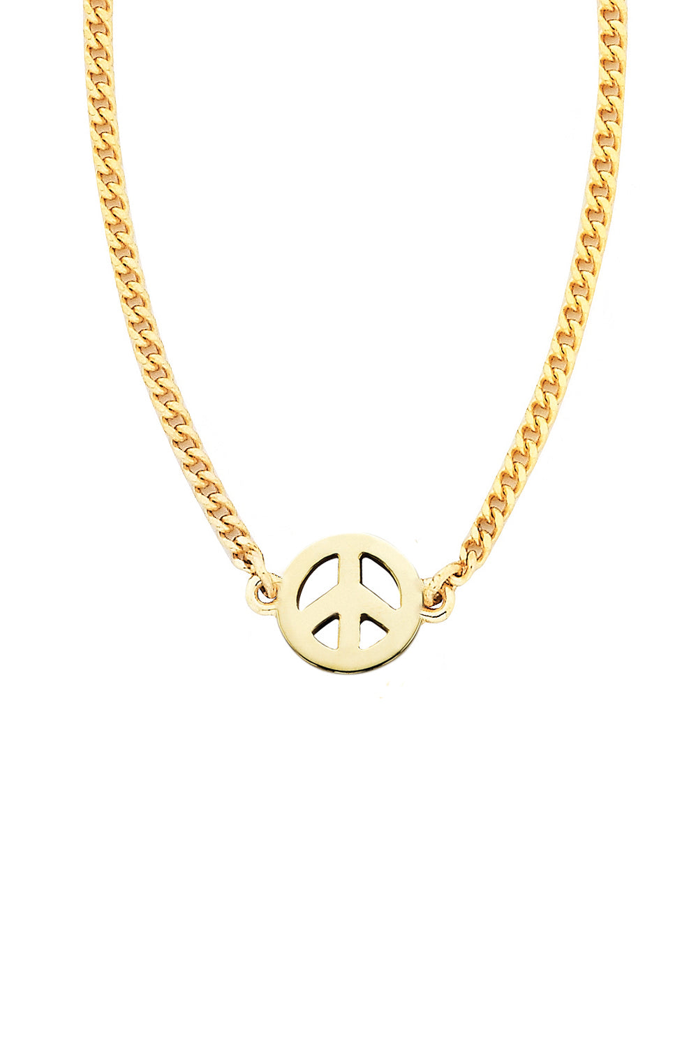 Mini Peace Necklace Gold