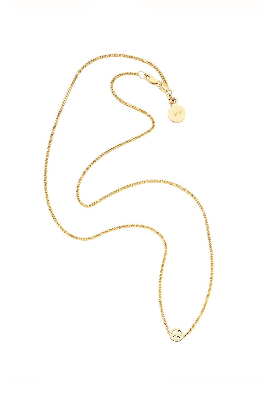 Mini Peace Necklace Gold