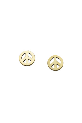 Mini Peace Studs Gold