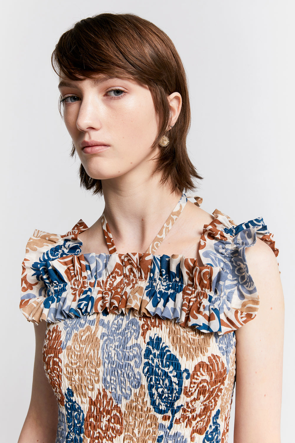 Mini Sessile Organic Cotton Halter Dress