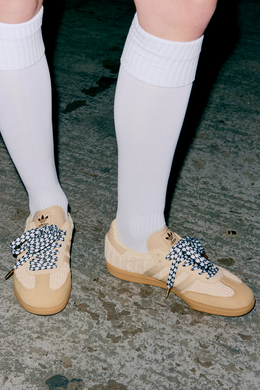 Monogram Shoelaces Black/White