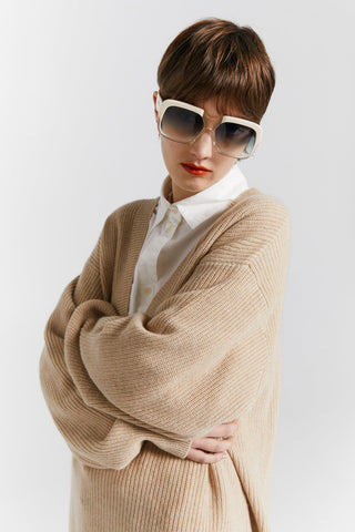 Naomi Oversized Cashmere Sweater Oat