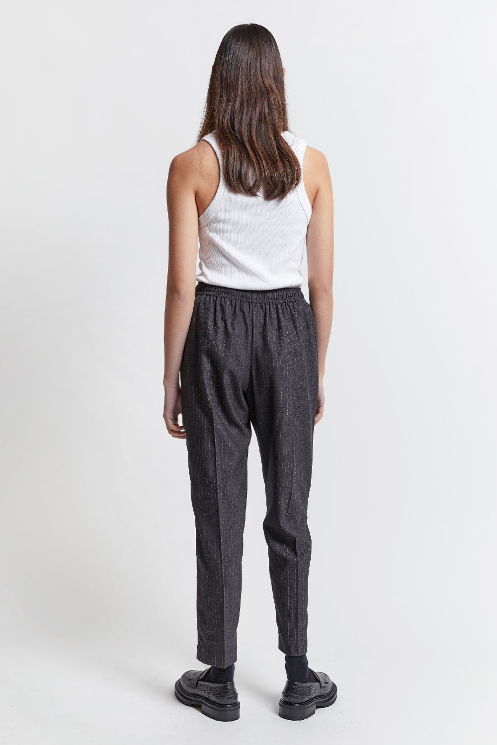 Nico Trousers Speckled Pinstripe Charcoal
