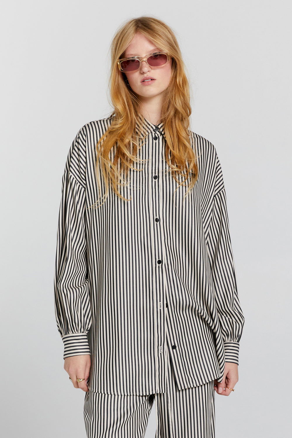 Oversized Walker Shirt Black Stripe