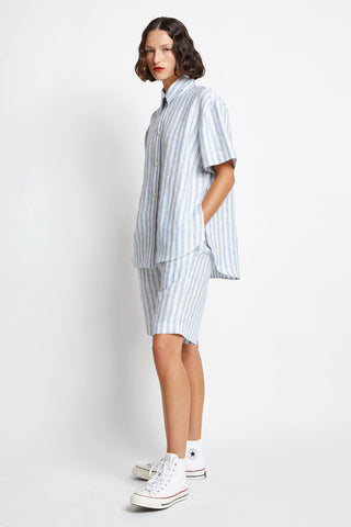 Palazzo Lounge Shorts Off-White/Blue