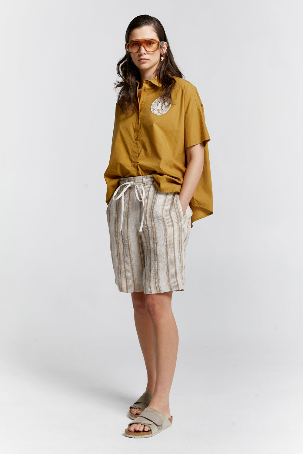 Palazzo Shorts Natural/Tan