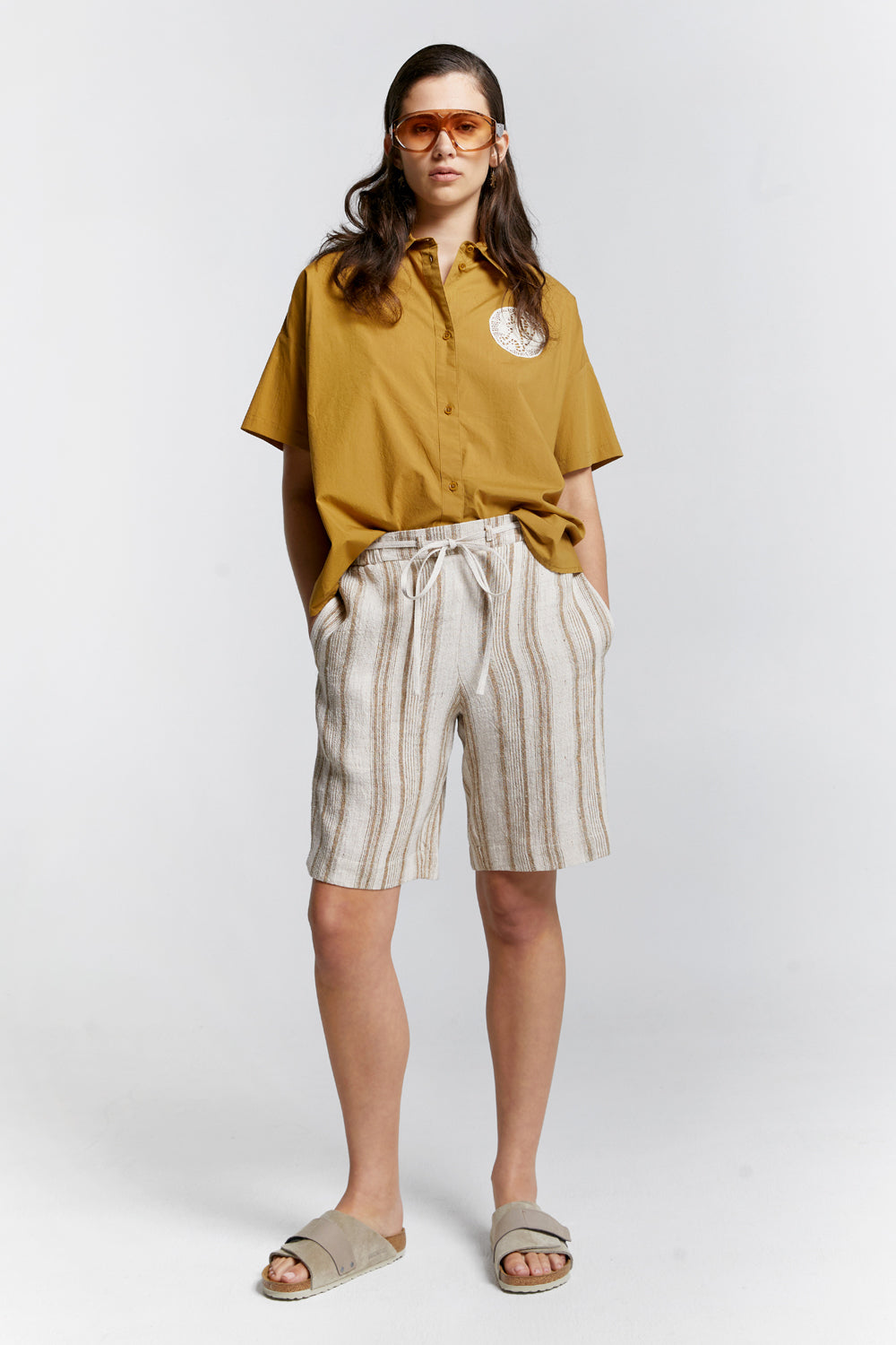 Palazzo Shorts Natural/Tan