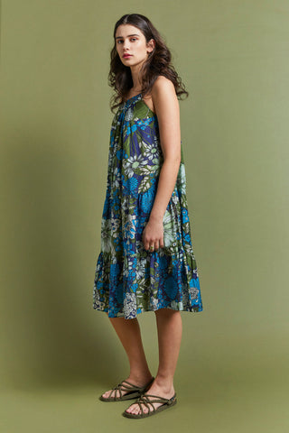 Daisy Tiered Nightie Blue