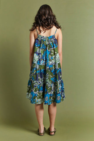 Daisy Tiered Nightie Blue