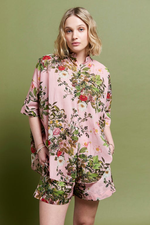 Love Letters Flowy Boxer PJ Set Ice Pink