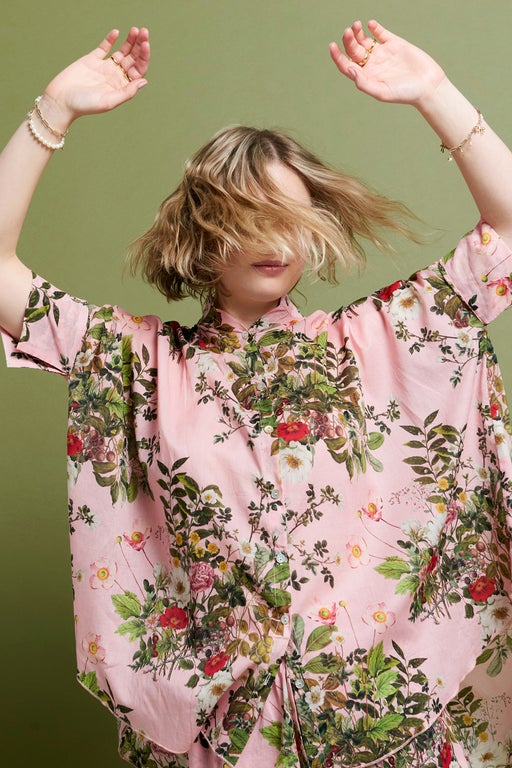 Love Letters Flowy Boxer PJ Set Ice Pink