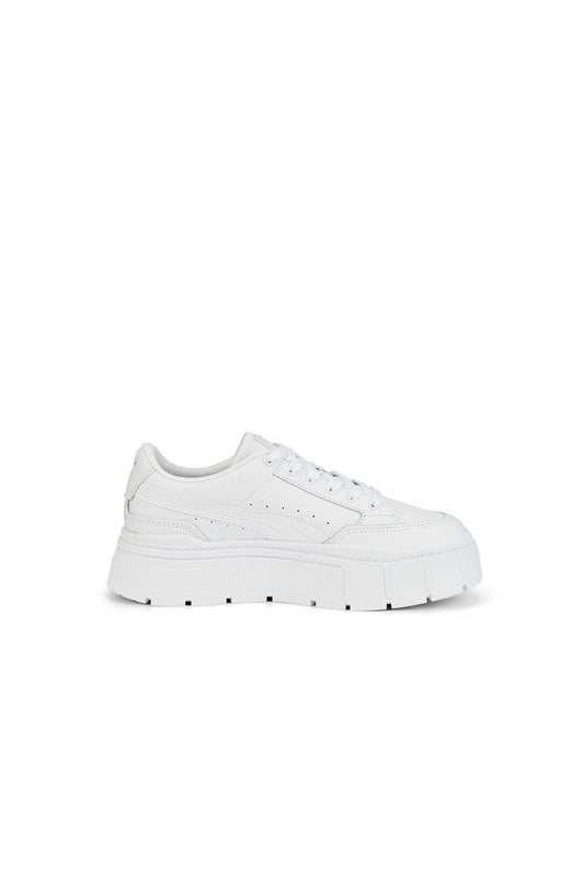 Mayze Stack Leather Sneakers Puma White