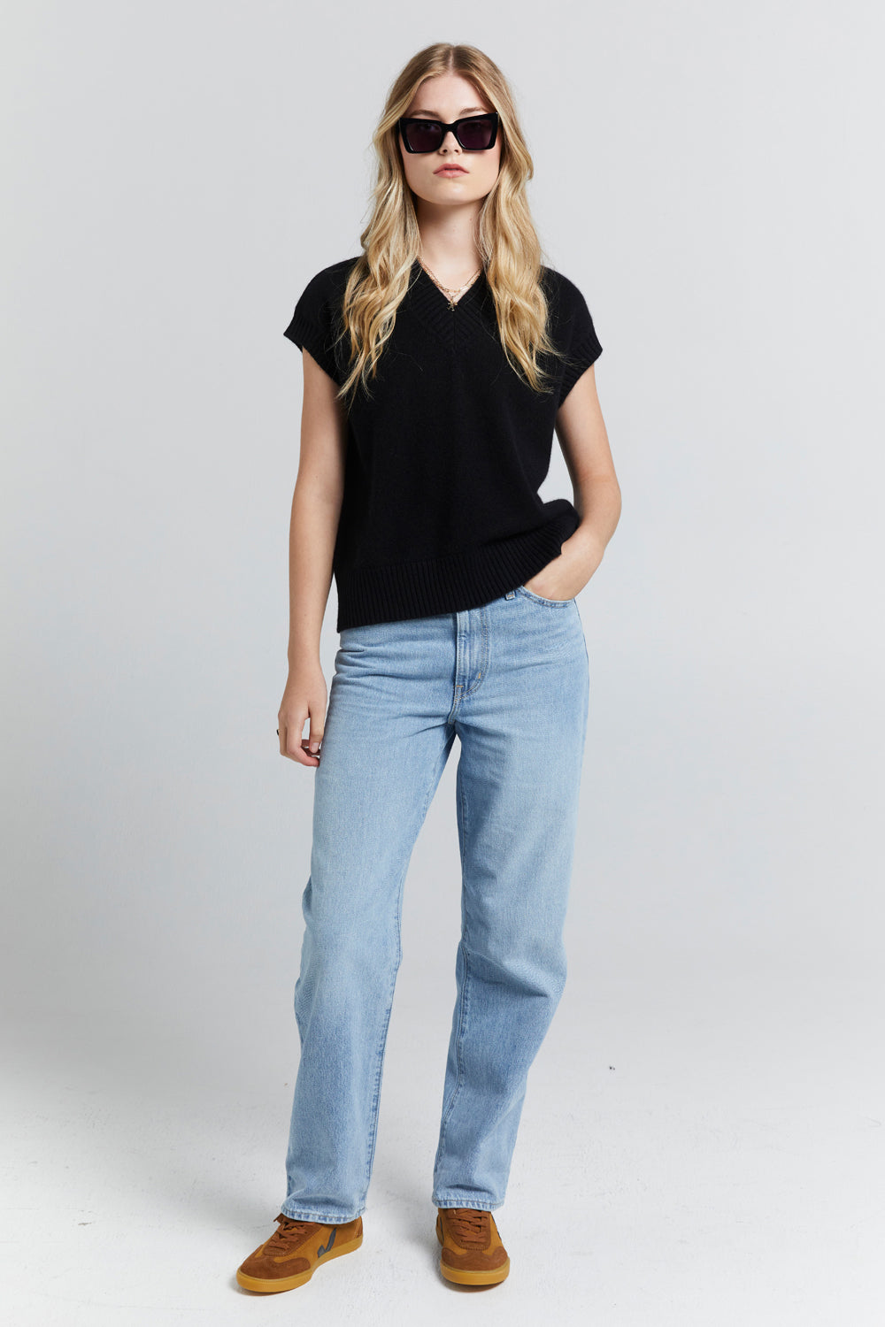 Robyn Cashmere Vest Black