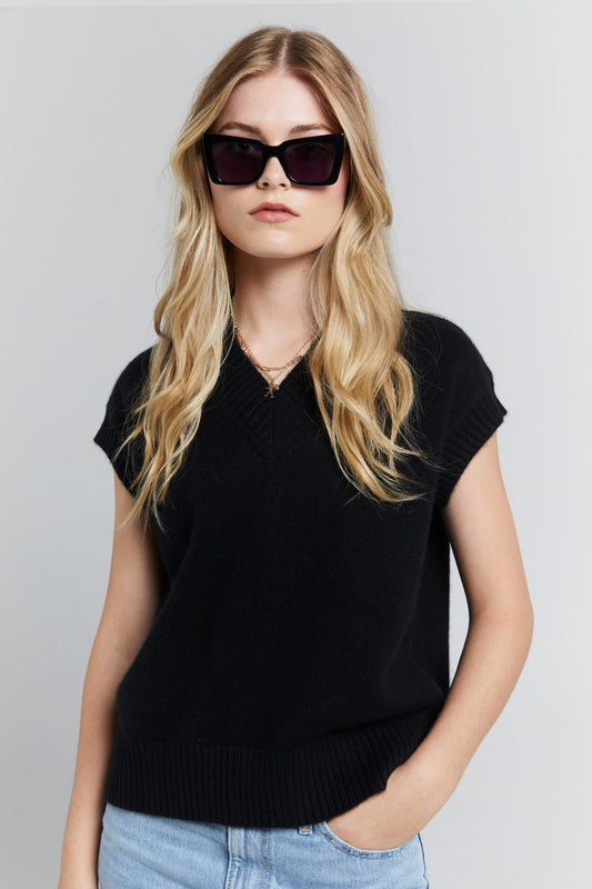 Robyn Cashmere Vest Black