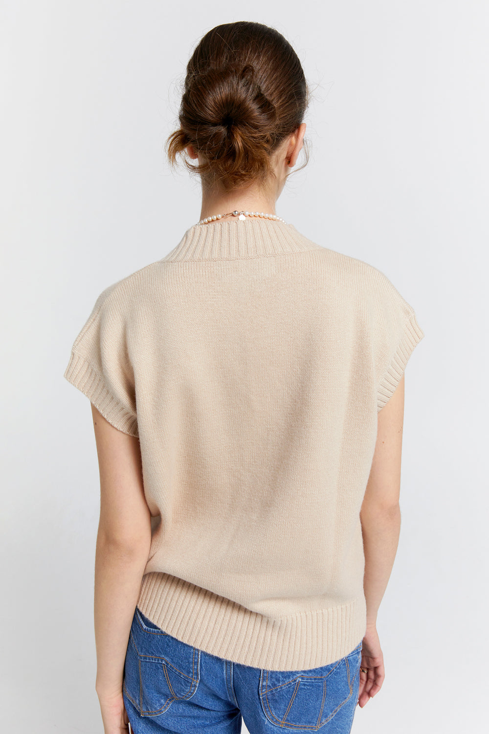 Robyn Cashmere Vest Oat