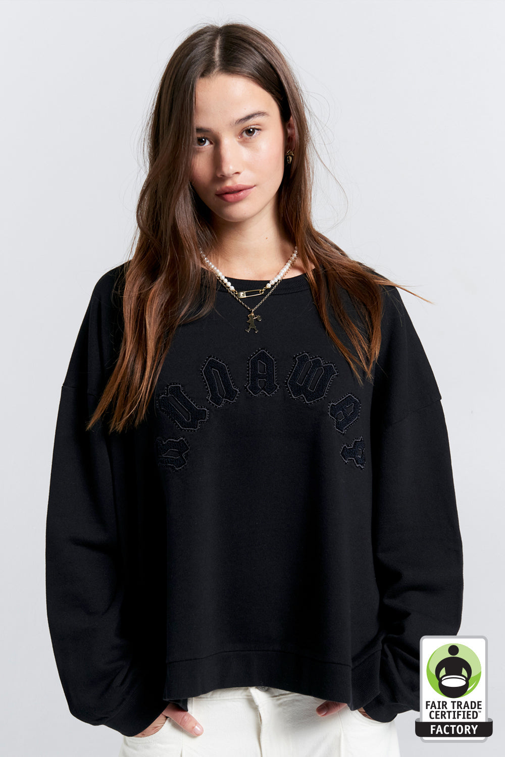 Runaway Arch Organic Cotton Sweatshirt Black