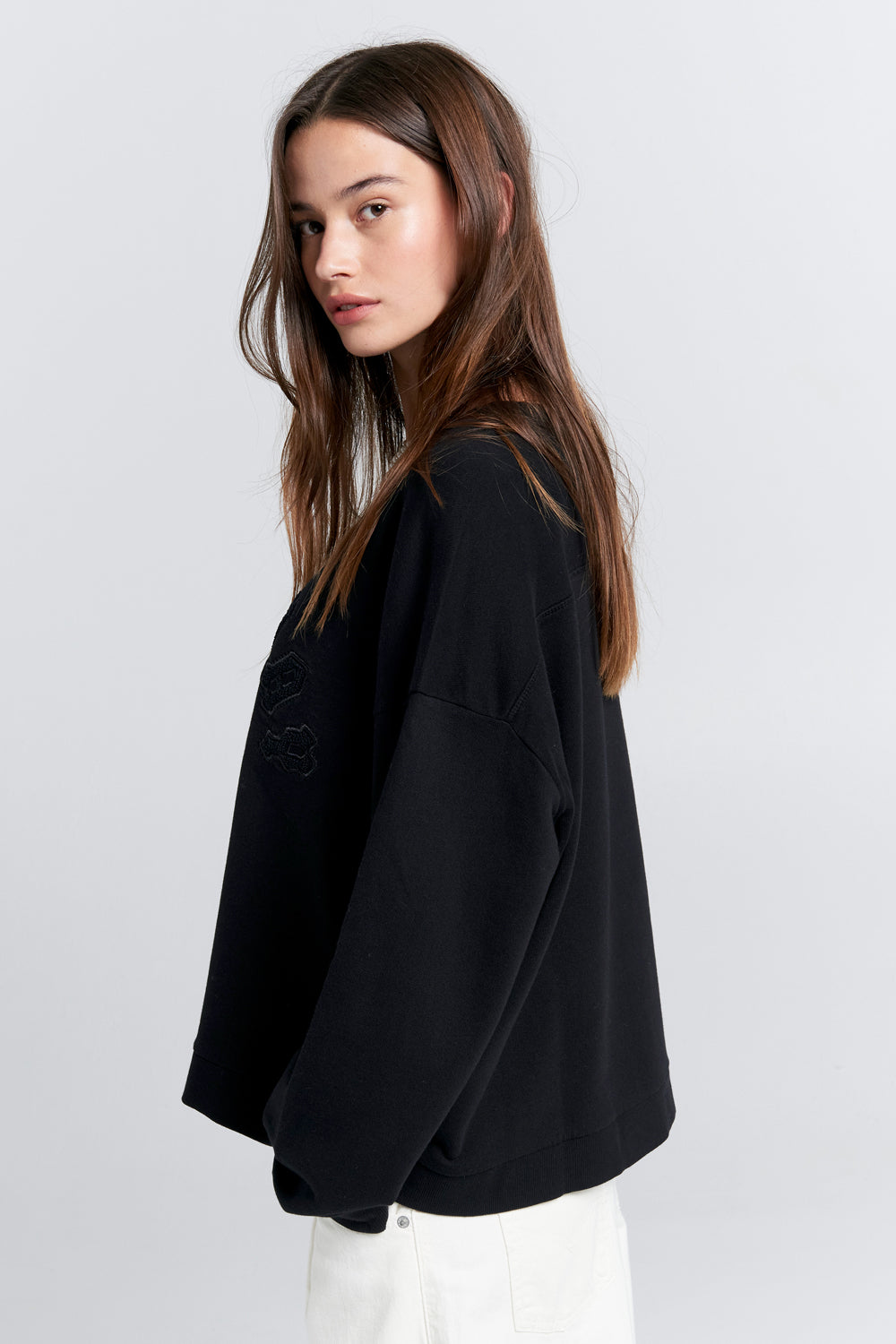 Runaway Arch Organic Cotton Sweatshirt Black