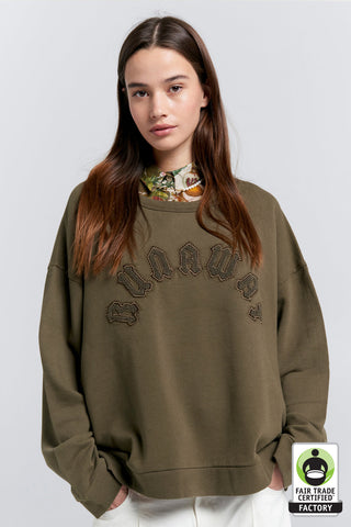 Runaway Arch Organic Cotton Sweatshirt Hunter Green