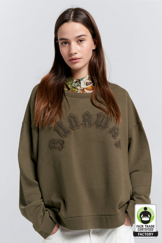 Runaway Arch Organic Cotton Sweatshirt Hunter Green