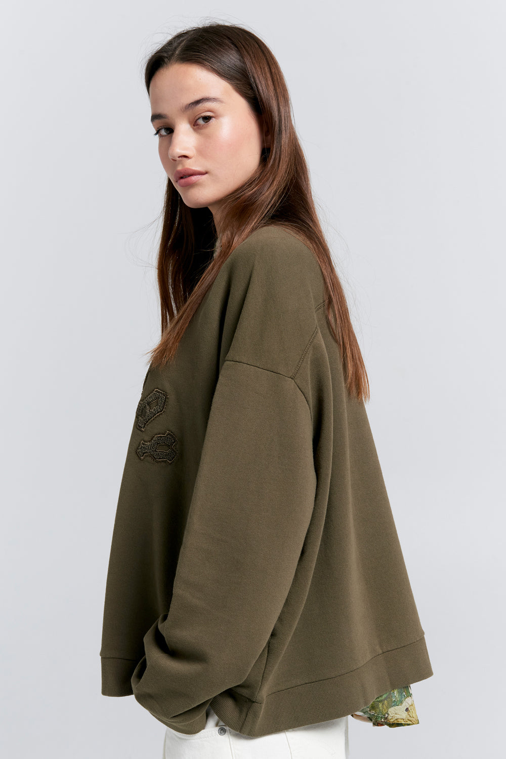 Runaway Arch Organic Cotton Sweatshirt Hunter Green