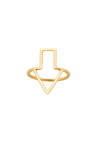 Runaway Arrow Ring Gold