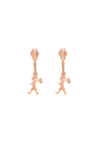 Runaway Girl Hoop Earrings Rose Gold