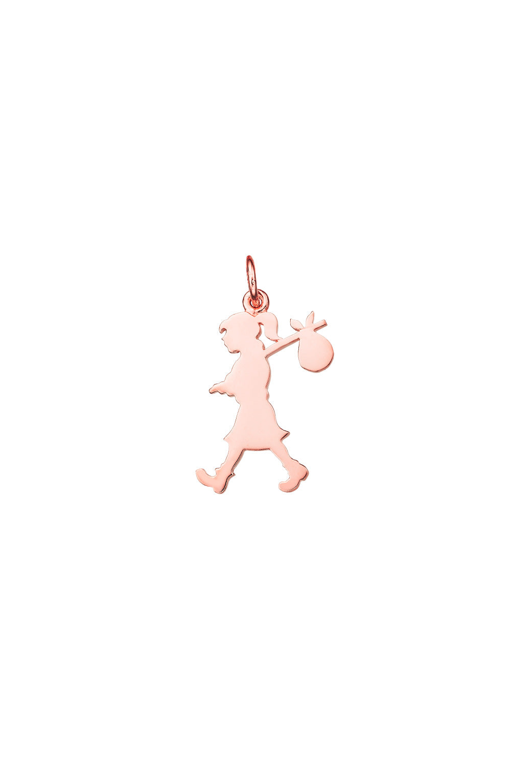 Runaway Girl Large Charm Rose Gold