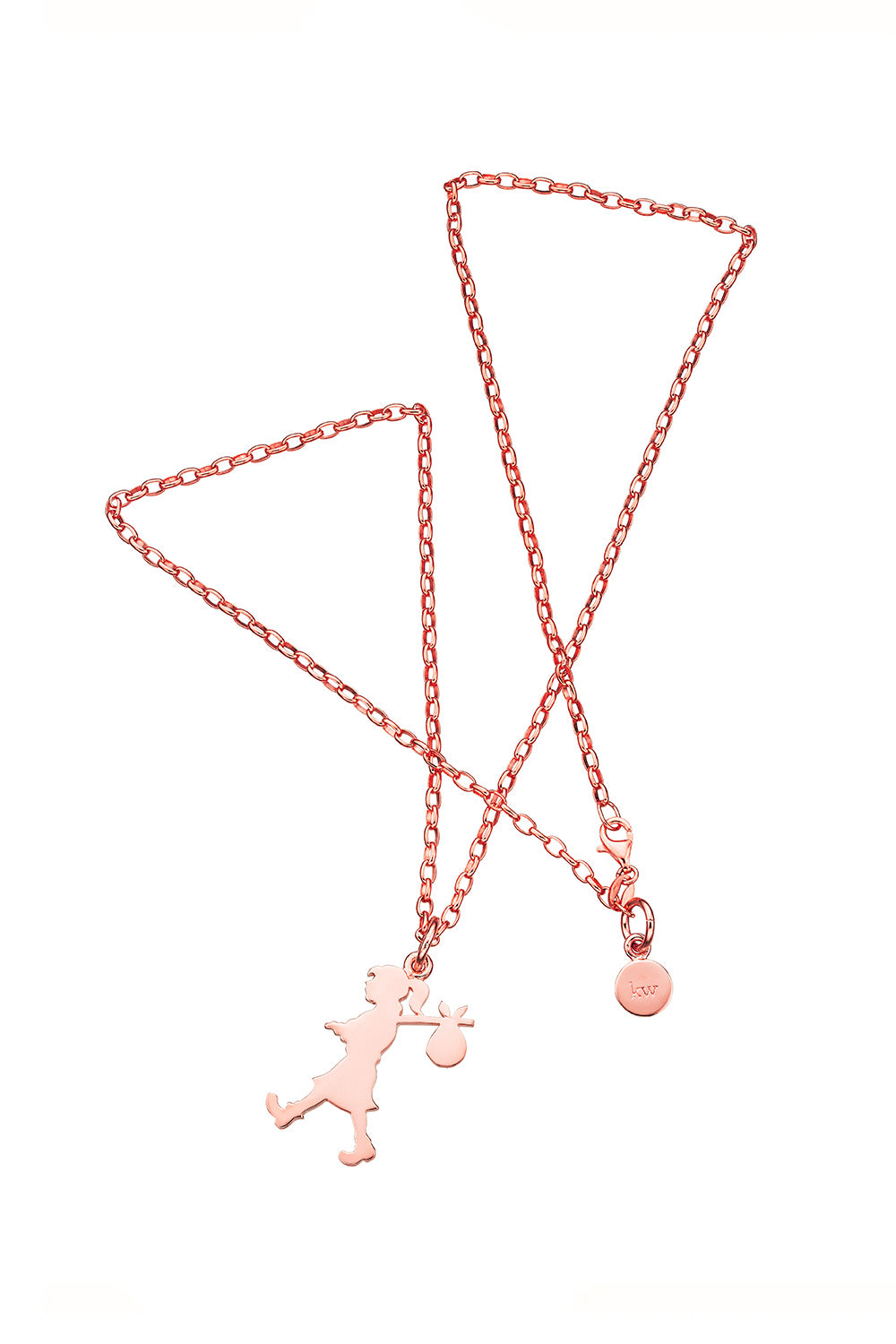 Large Runaway Girl Necklace Rose Gold