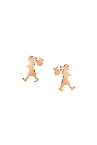 Runaway Girl Studs Rose Gold