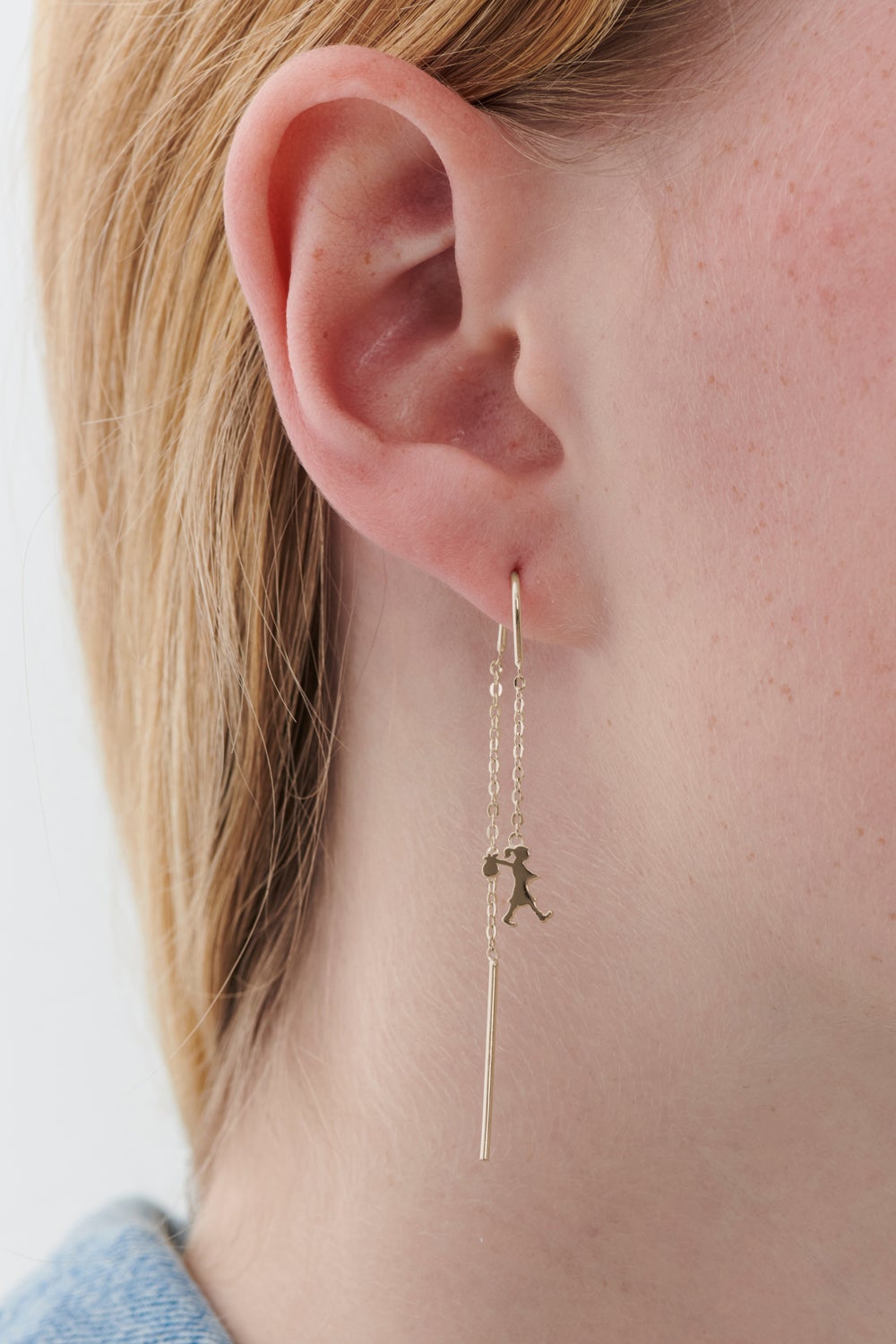 Runaway Girl Thread Earrings Gold – Karen Walker